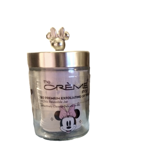 NEW THE CREME SHOP MINNIE MOUSE CHIC REUSABLE JAR CONTAINER 50 Exfoliati… - Picture 1 of 7